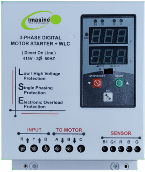 THREE-PHASE DIGITAL MOTOR STARTER WITH WATER LEVEL CONTROLLER (MODEL No. IT194WLC)