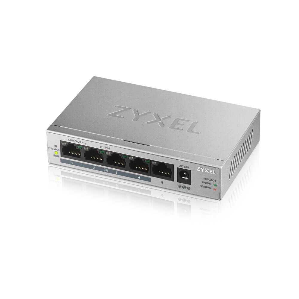 Zyxel GS1005HP (5-Port GbE Unmanaged PoE Switch) - View 4