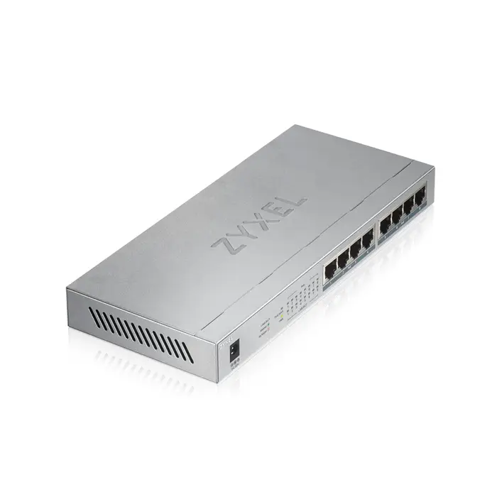 Zyxel GS1008HP (8 Port Gigabit Unmanaged 8 x PoE+ with 60 Watt Budget) - View 3